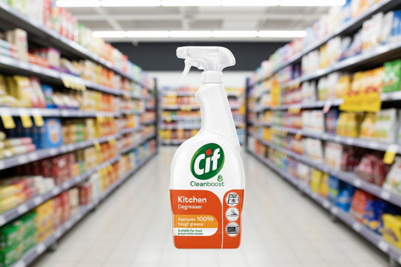 6 x Cif  Kitchen Spray Cleanboost 700 Ml