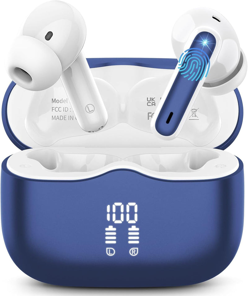Wireless Earbuds Bluetooth 5.3 ENC Mic 40H Playtime Deep Bass IP7 Waterproof