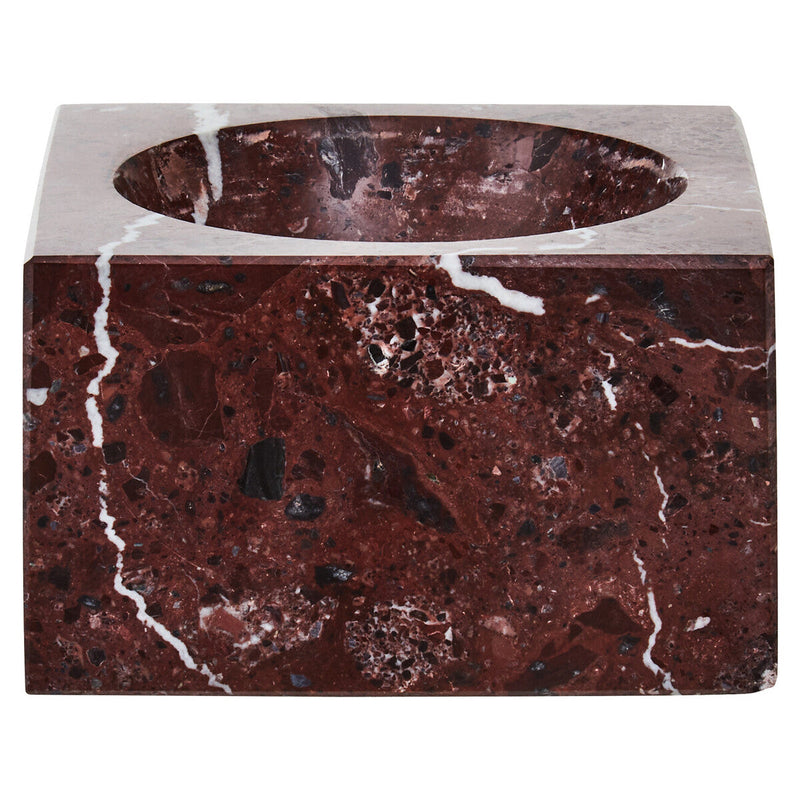 Square Red Marble Bowl | Salmo