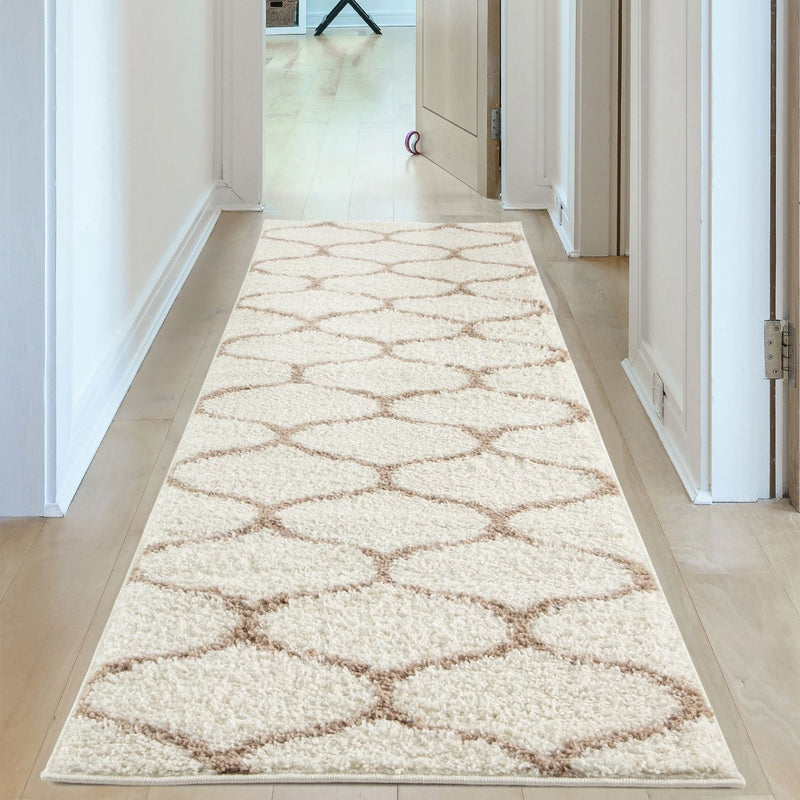 Moroccan Ivory Shaggy Rug | 630