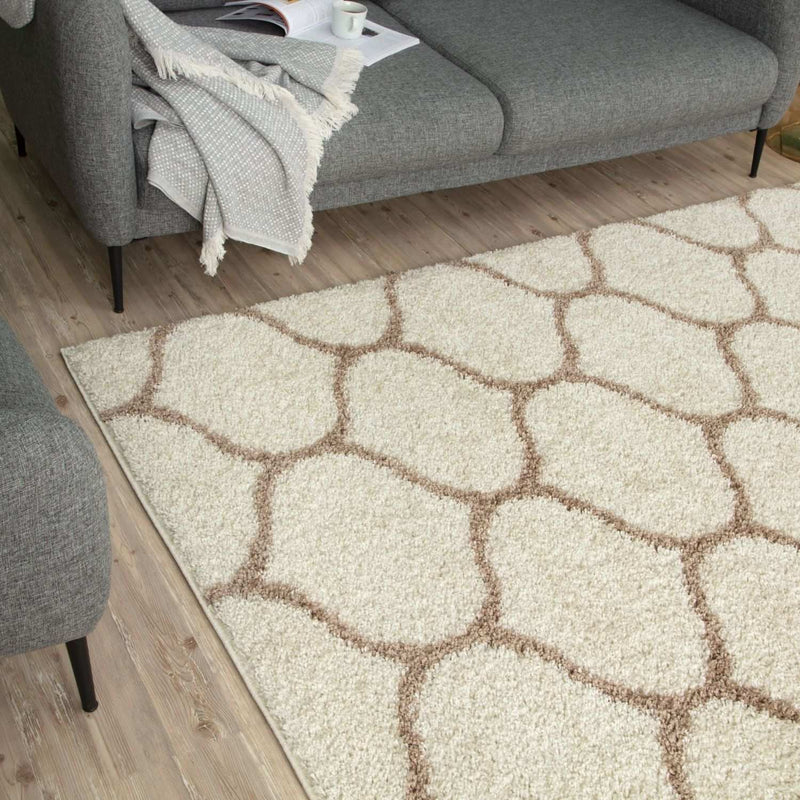 Moroccan Ivory Shaggy Rug | 630