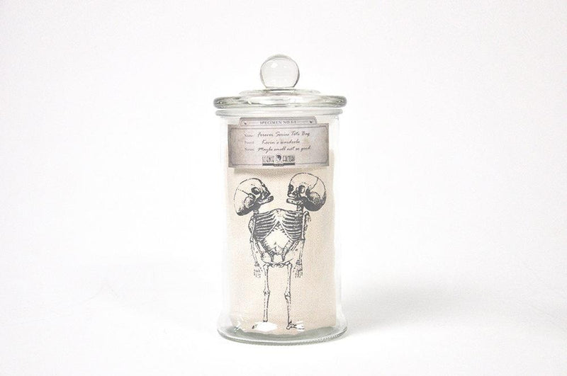 Mr Sci Glass Specimen Jar & Science Tote Bag Together Forever (Conjoined Twins)