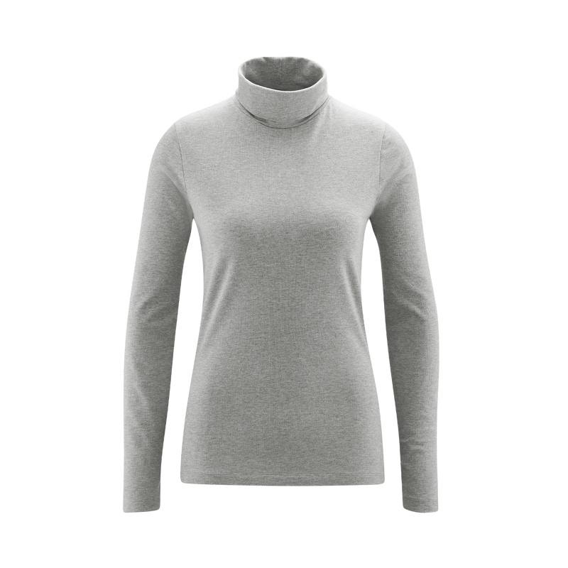Organic Long Sleeve Stretch Turtleneck T-shirt: Womens