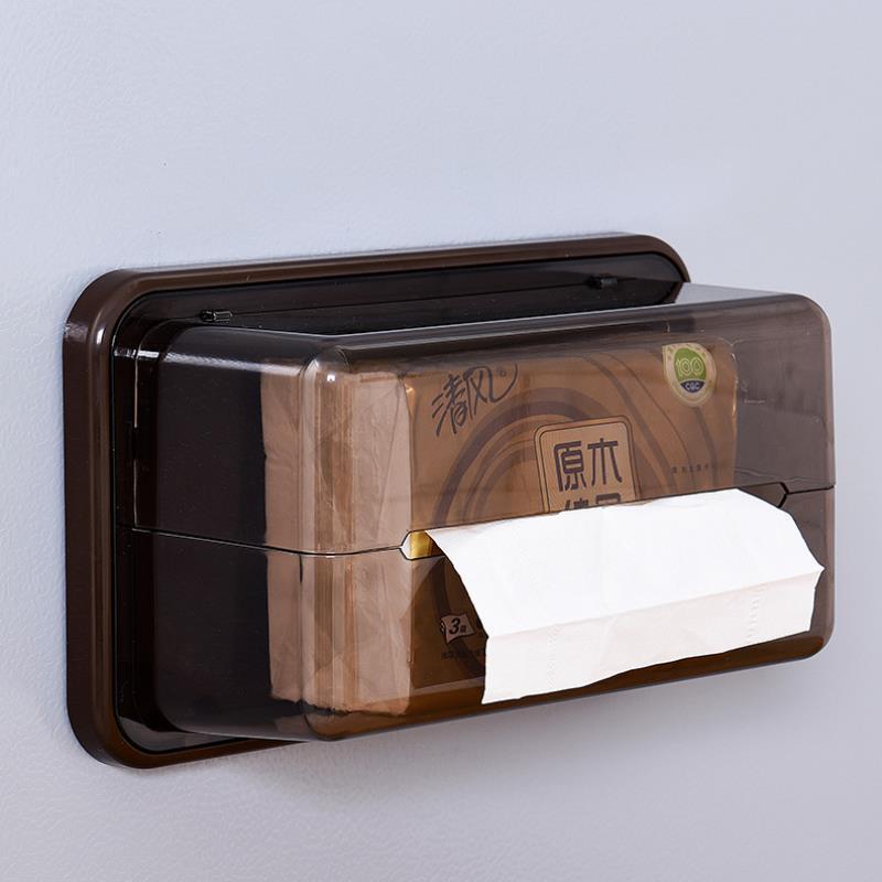 Refrigerator Shelf Magnet Free Perforated Cling Film Storage Rack Tissue Storage Box Side Wall Hanger Storage Box