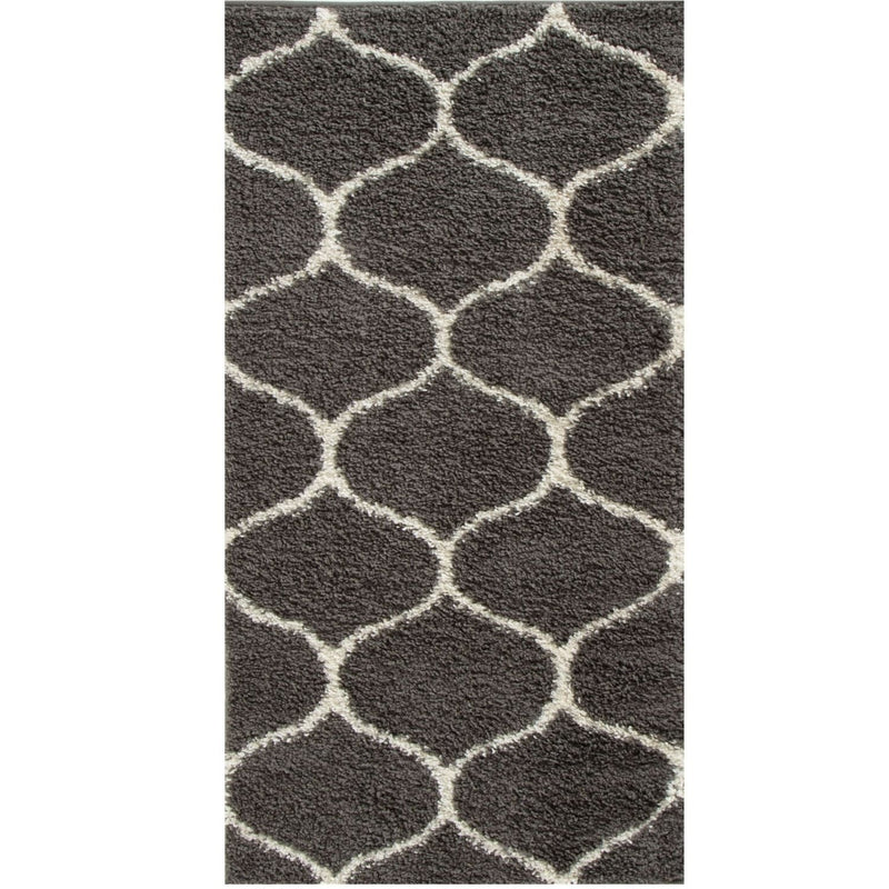Moroccan Dark Grey Shaggy Rug | 640