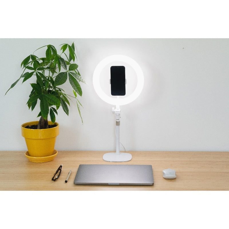 Kodak 10" Desk LED Ring Light for Selfies, Videos & Online Conferencing