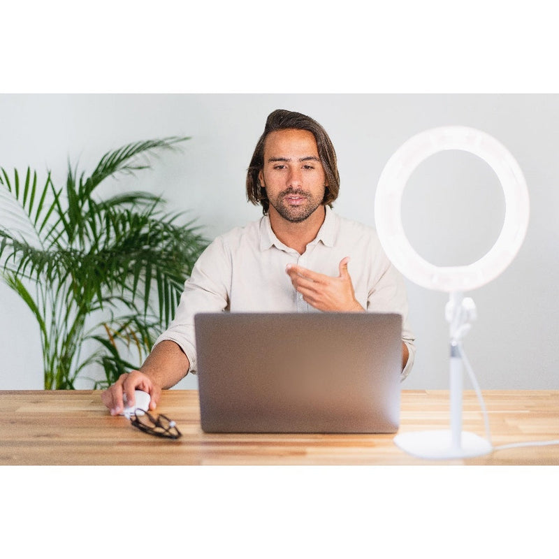 Kodak 10" Desk LED Ring Light for Selfies, Videos & Online Conferencing