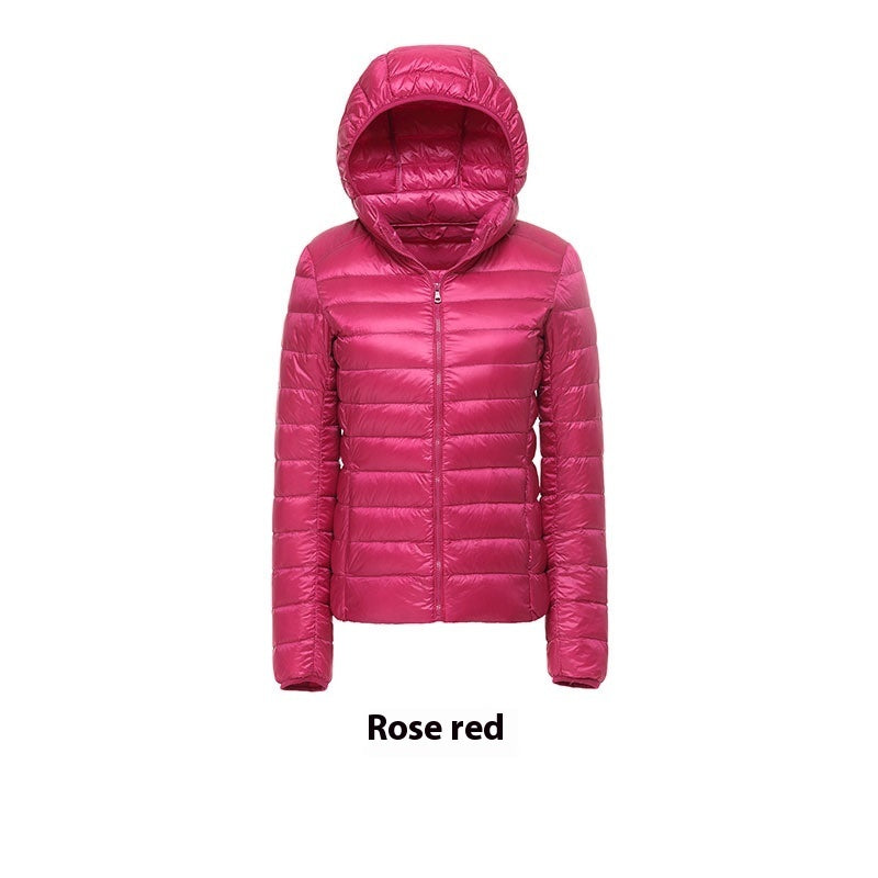 Women's Short Slim-fit Lightweight Thin Loose Hooded Coat