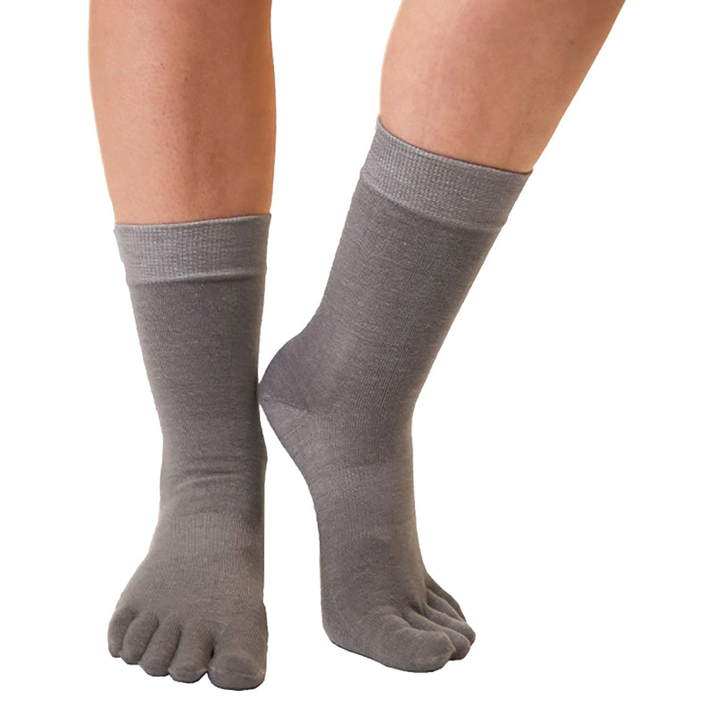 1 Pack Mens & Ladies Outdoor Wool Mid Calf Toe Socks