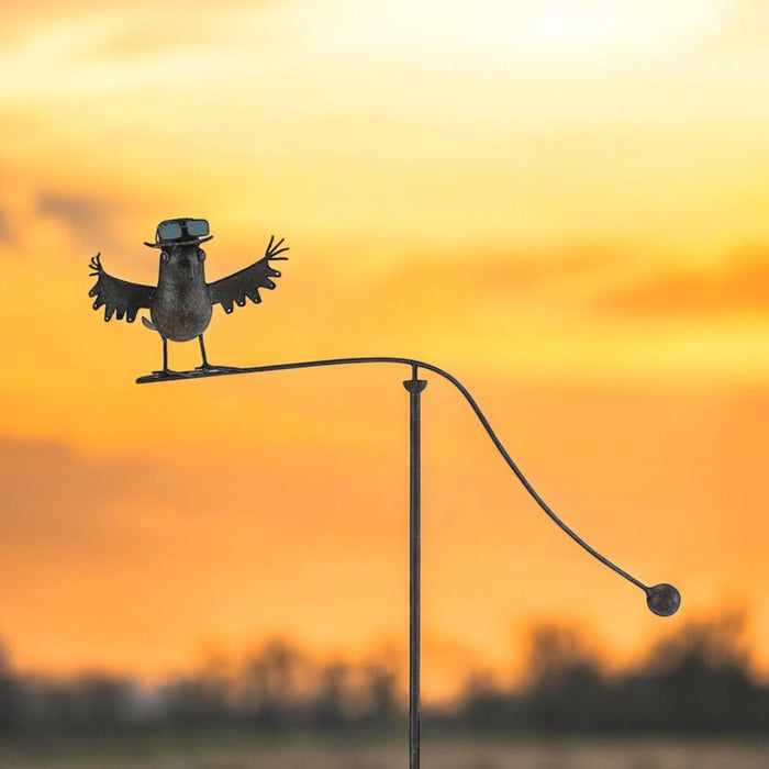 55" METAL BIRD GARDEN STAKE