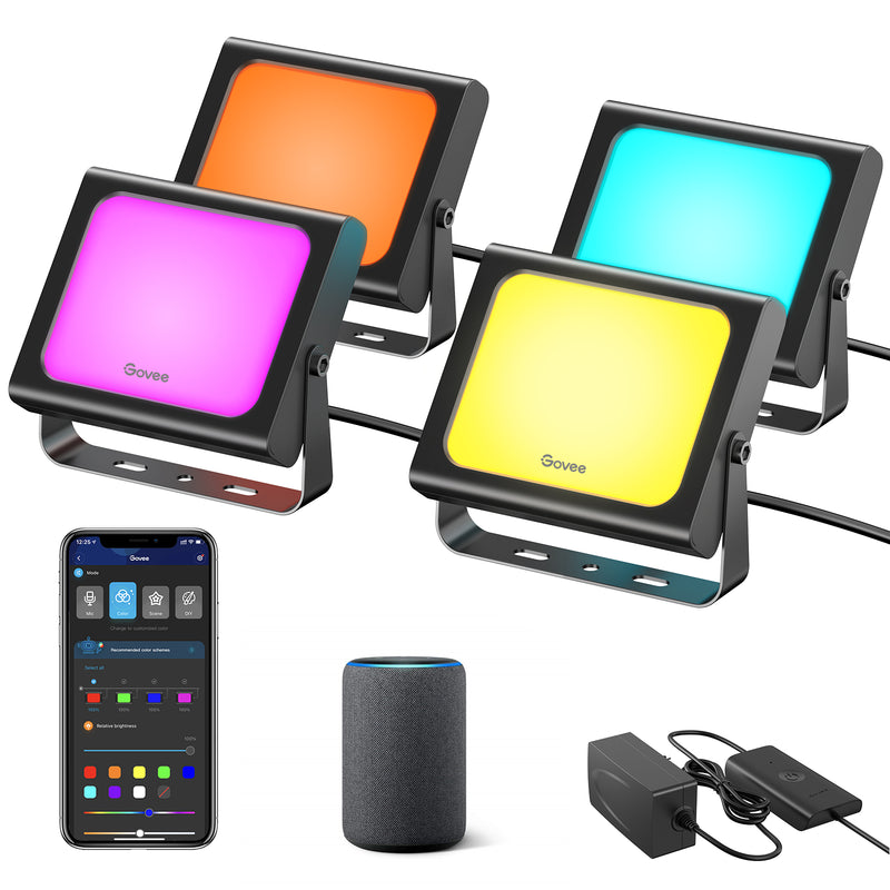 GOVEE RGBICWW LED SMART FLOOD LIGHT 4PCS