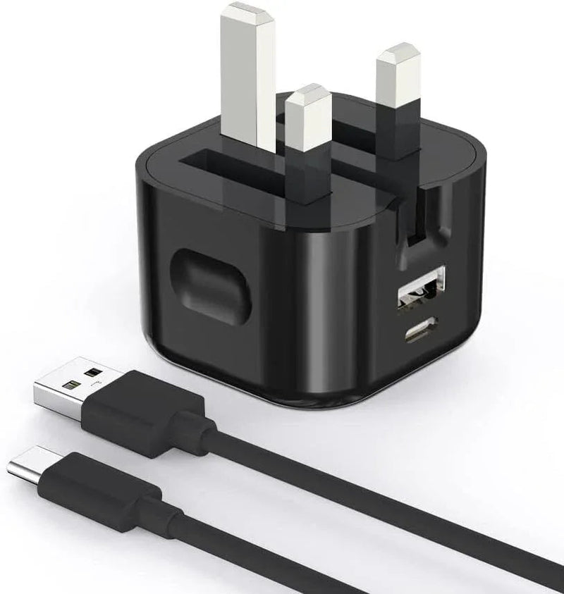 Fast PD Charger Dual USB Charging Adapter For iPhone Samsung Universal UK PLUG