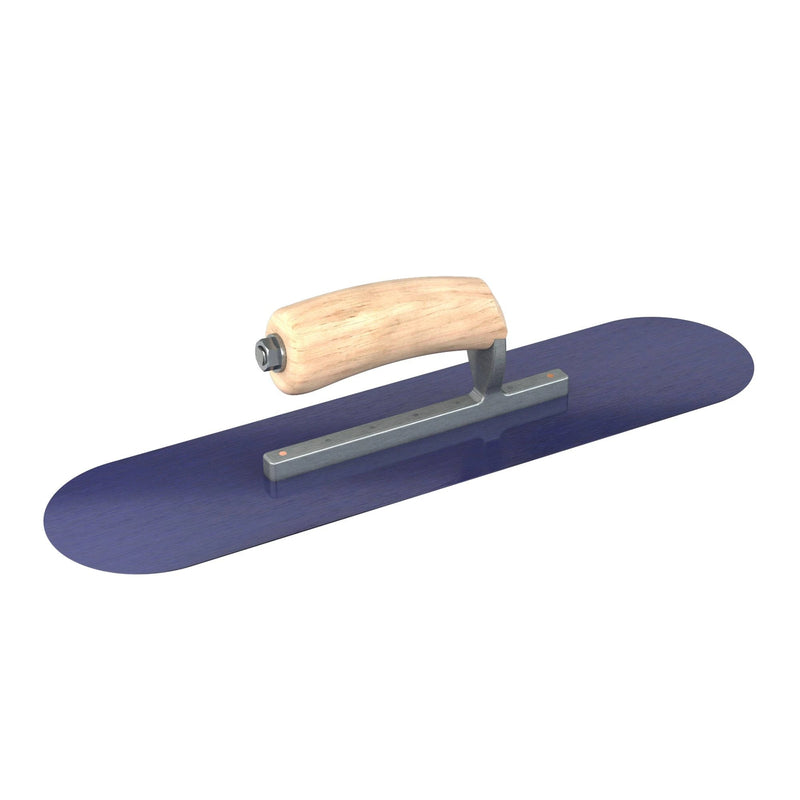 Bon Tool Blue Steel Pool Trowel - Camel Back Wood Handle