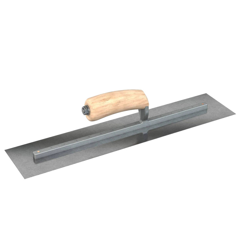Bon Tool Carbon Steel Square End Finish Trowel - Camel Back Wood Handle