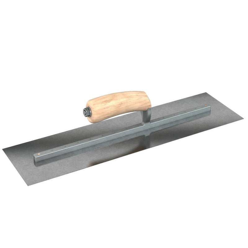 Bon Tool Carbon Steel Square End Finish Trowel - Camel Back Wood Handle