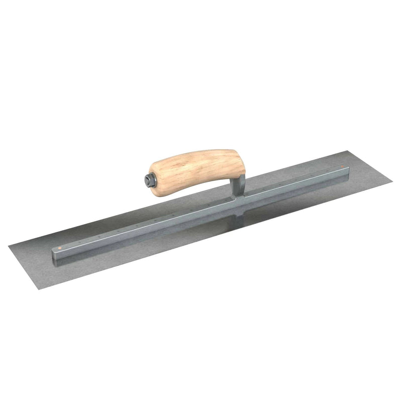 Bon Tool Carbon Steel Square End Finish Trowel - Camel Back Wood Handle
