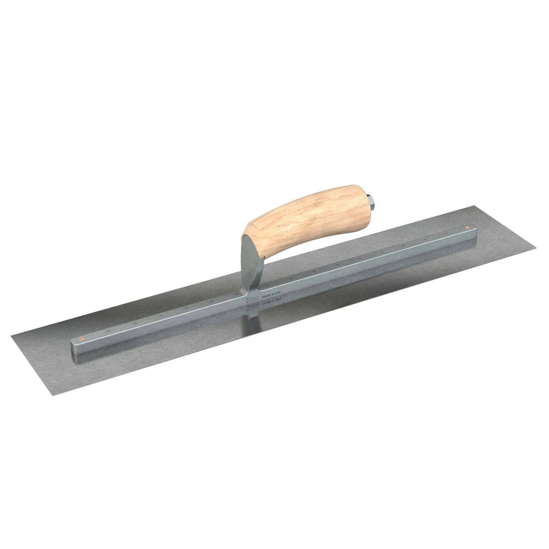 Bon Tool Carbon Steel Square End Finish Trowel - Camel Back Wood Handle