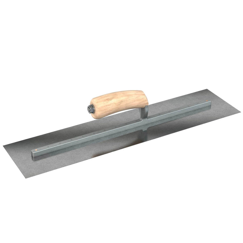 Bon Tool Carbon Steel Square End Finish Trowel - Camel Back Wood Handle