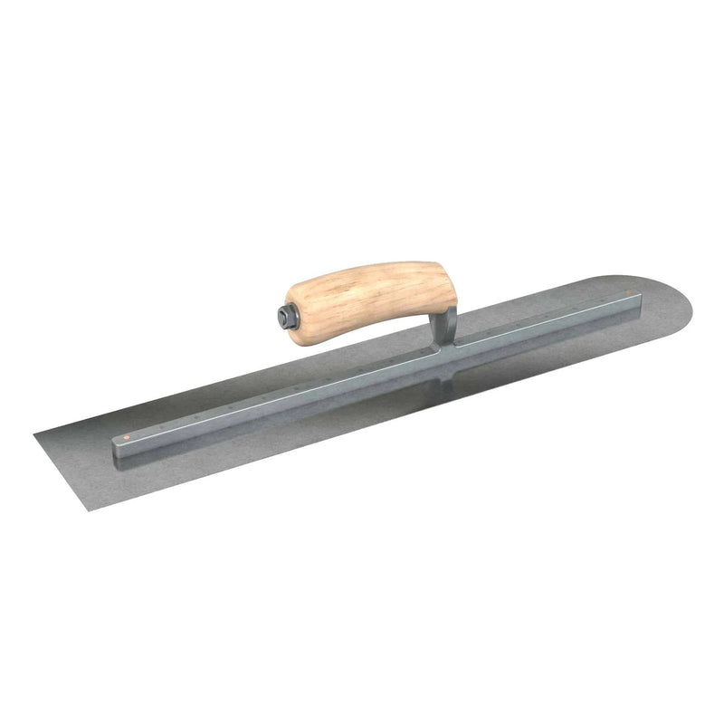 Bon Tool Carbon Steel Square/Round Trowel - Camel Back Wood Handle