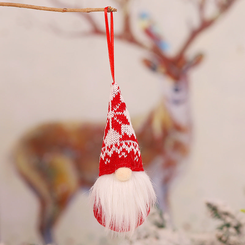 Christmas faceless doll forest man ornament