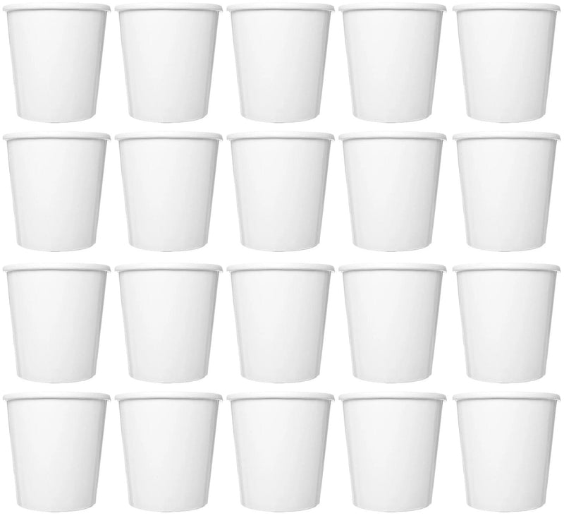 20 x Soup Container Clear Plastic Lid 8/12O