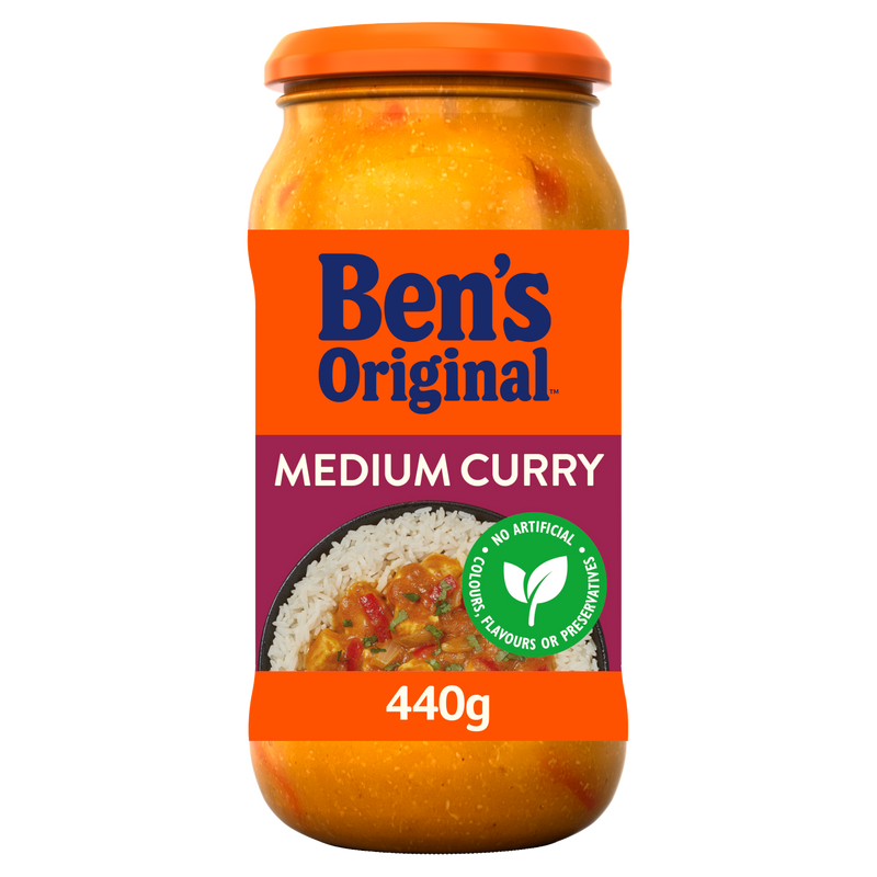6 x Bens Original Medium Curry Sauce 440G