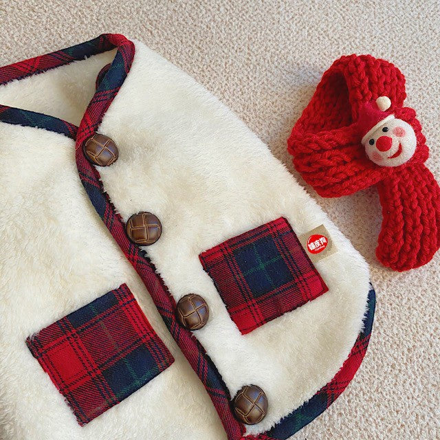 Dog Christmas Two Leg Vest Sweater Coat Scarf