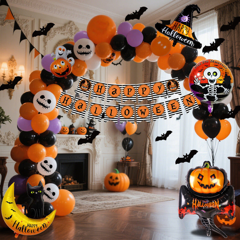 Halloween Hanging Flag Balloon Set Party Decoration Supplies