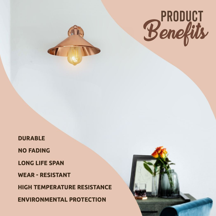 Rose Gold Retro Metal Lamp Electroplated Finish E27 lamp