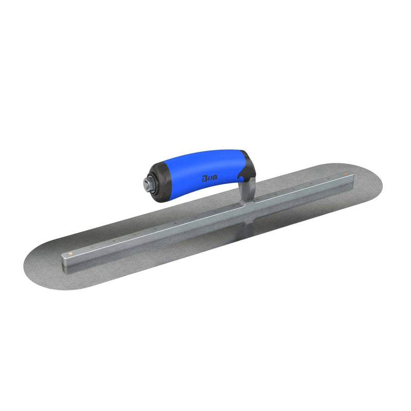 Bon Tool Carbon Steel Round End Finish Trowel - Comfort Wave Handle