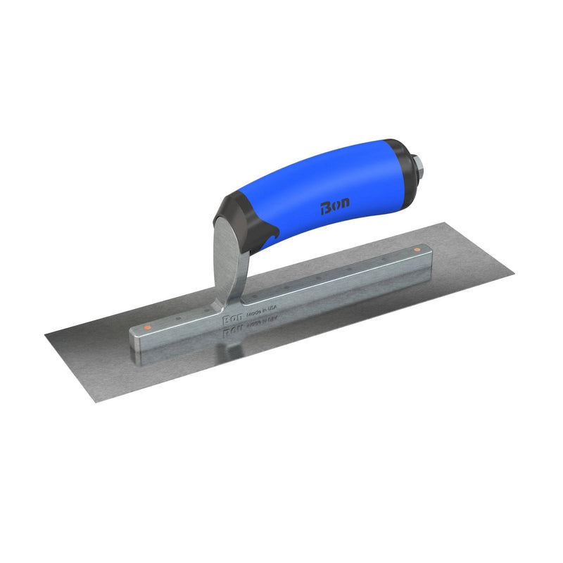 Bon Tool Carbon Steel Square End Finish Trowel - Comfort Wave Handle
