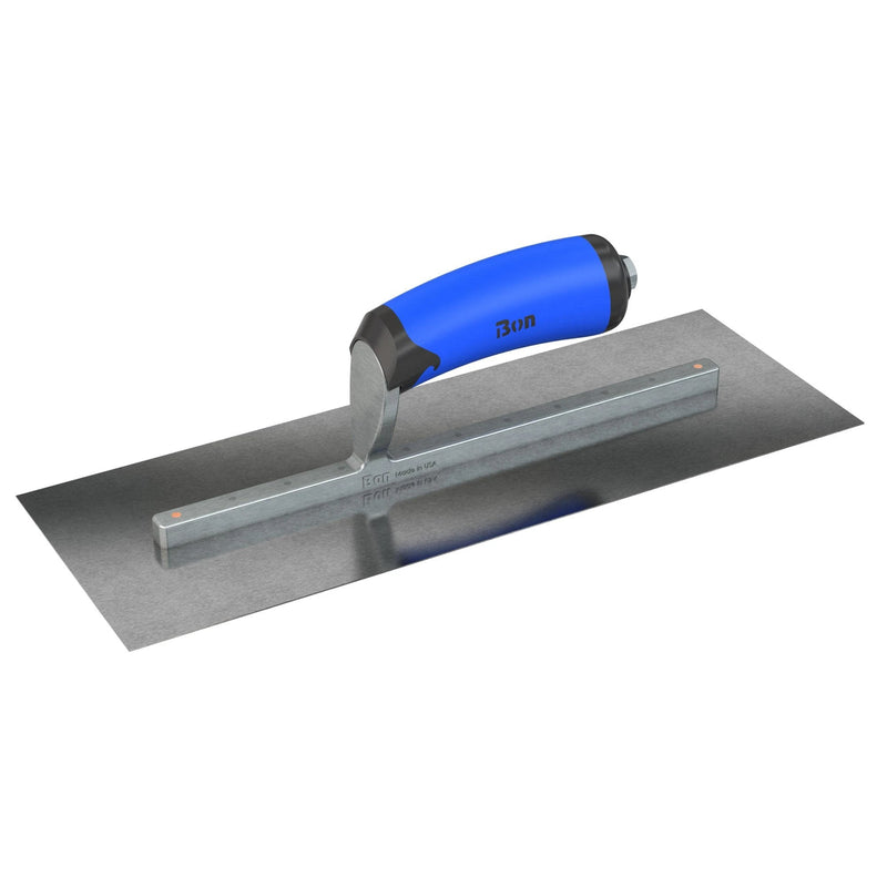 Bon Tool Carbon Steel Square End Finish Trowel - Comfort Wave Handle