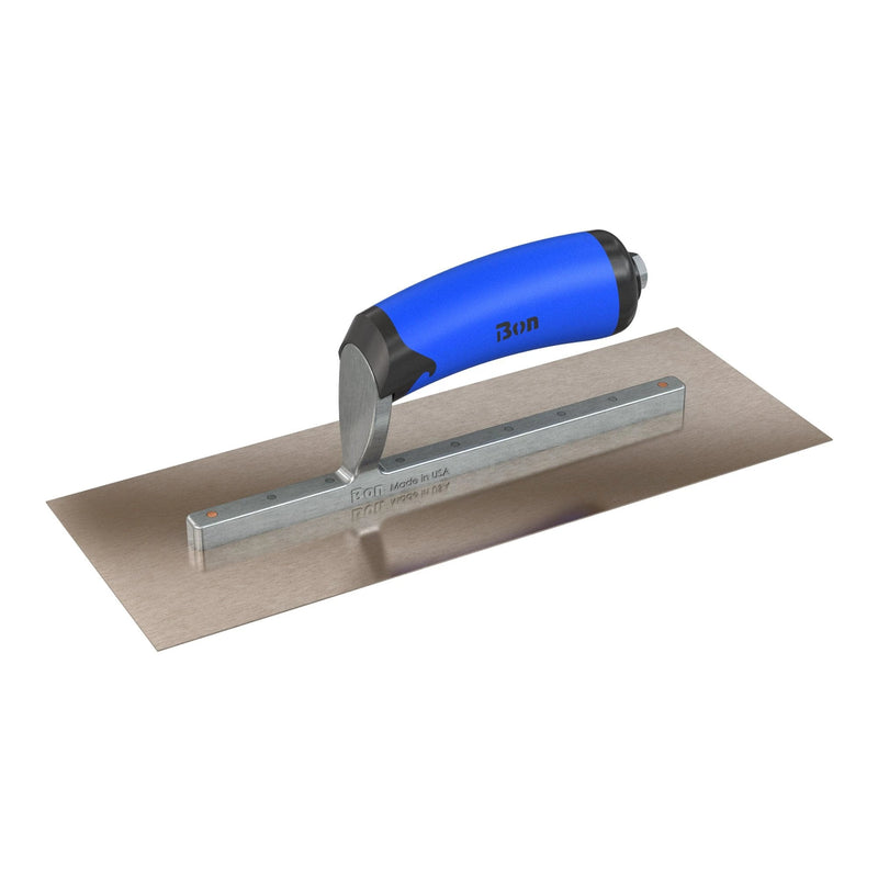 Bon Razor Stainless Steel Finishing Trowel - Square End - Comfort Wave Handle