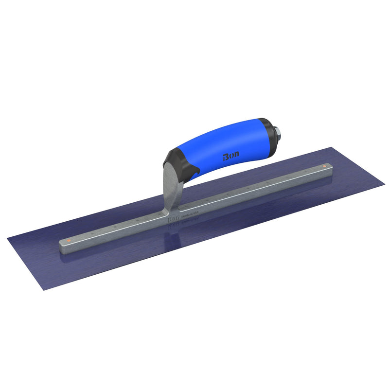 Bon Tool Ultra Flex Blue Steel Square End Finish Trowel  - Comfort Wave Handle