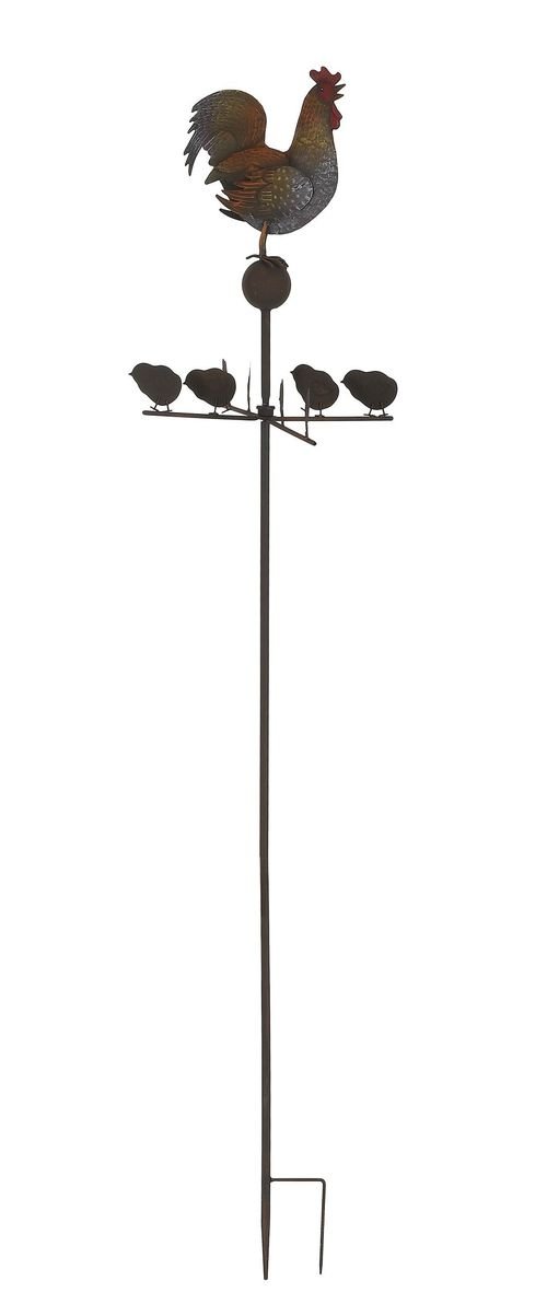 67" METAL STAKE WITH MOVING COCKERAL - InStock