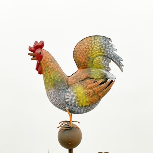 67" METAL STAKE WITH MOVING COCKERAL - InStock