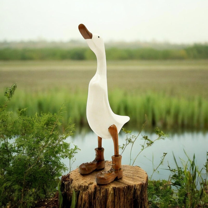 70CM CREAM DUCK WITH BOOTS