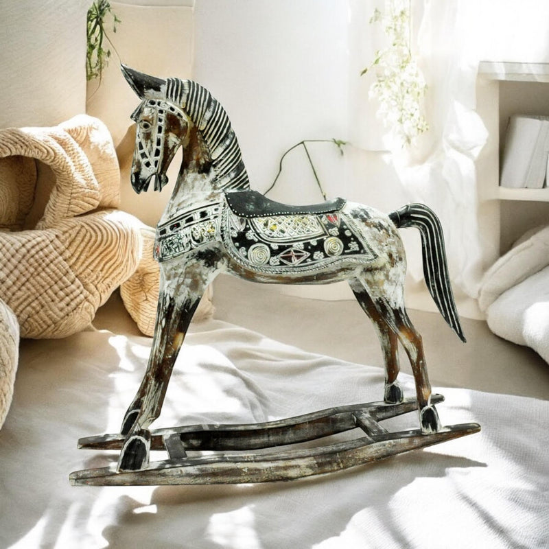 45 cm WOODEN HORSE Home Decor