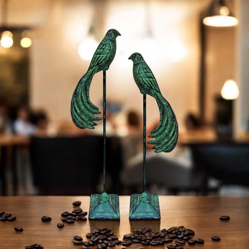 68/81CM SET 2 BROWN CAST IRON BIRDS - InStock
