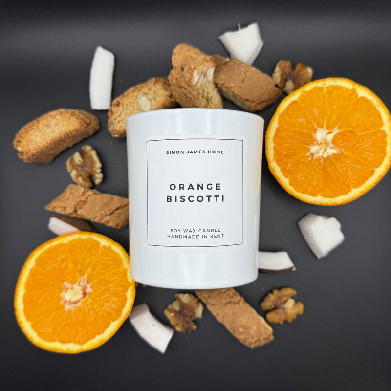 Orange Biscotti Candle - Handmade Soy Wax