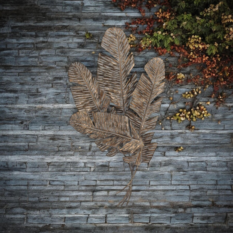 116CM METAL WALL DECOR Feathers