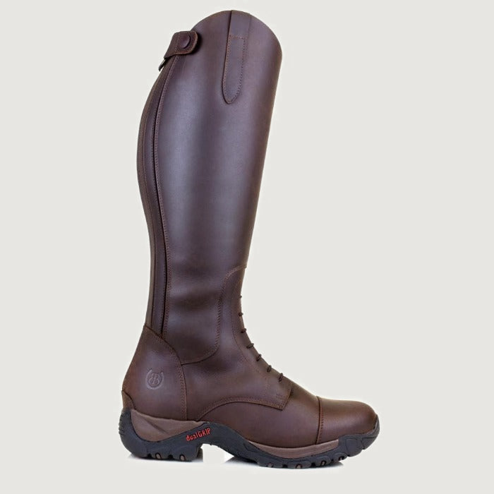 Nebraska Wool-lined Long Riding Boots  - Brown