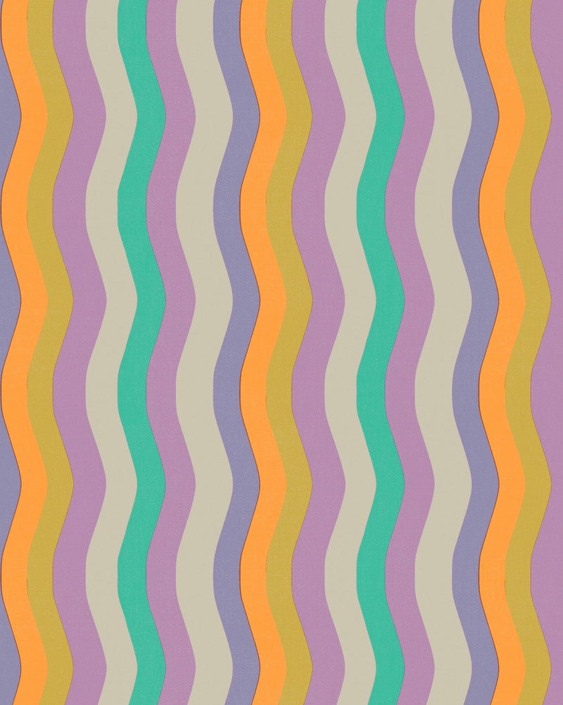 Wavy Stripe Wallpaper