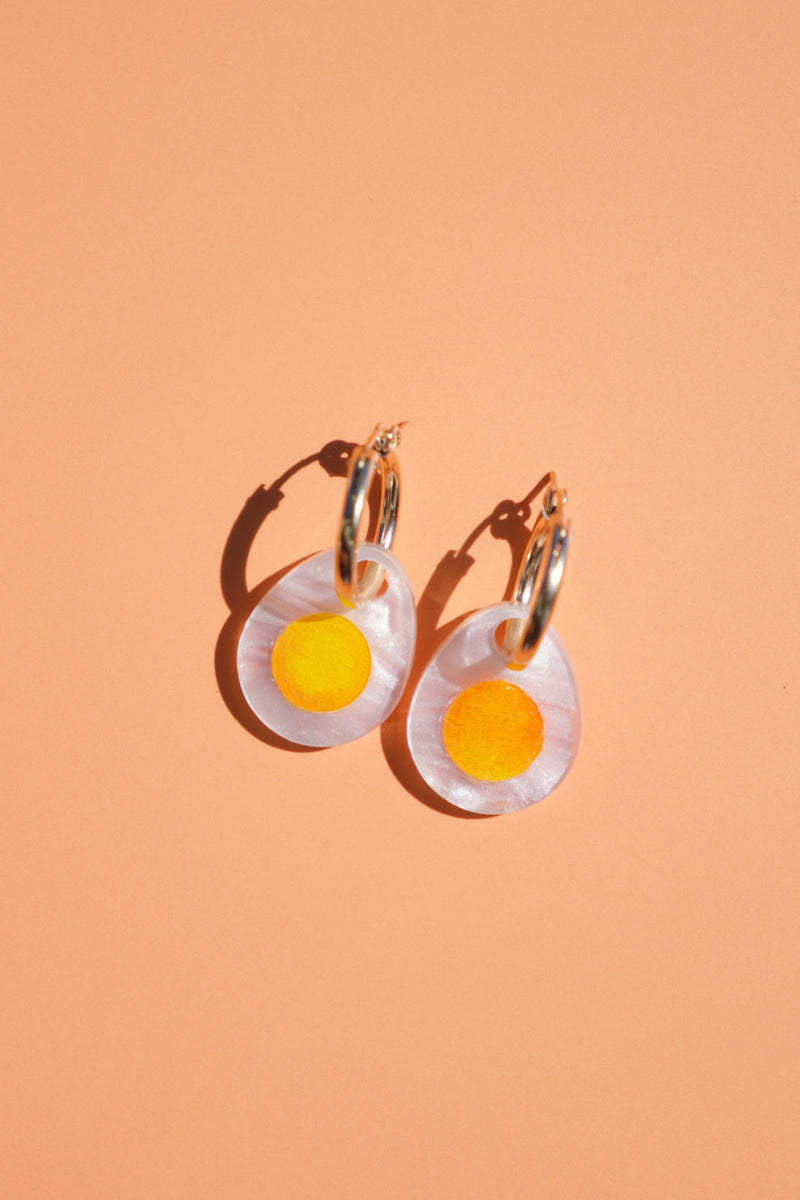 Boiled Egg Hoop Earrings