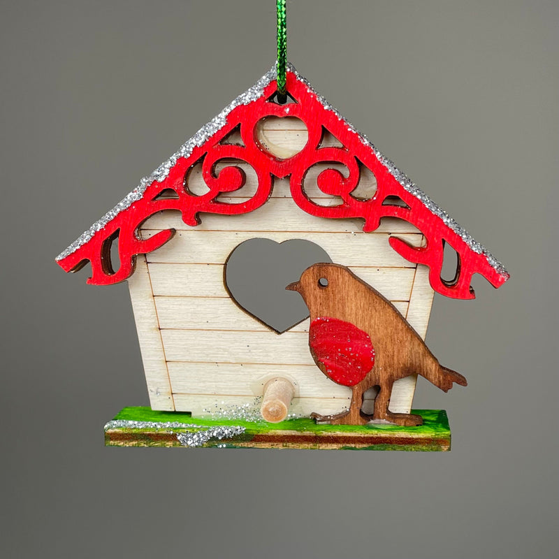 Birdhouse Bauble - Handmade Ornament