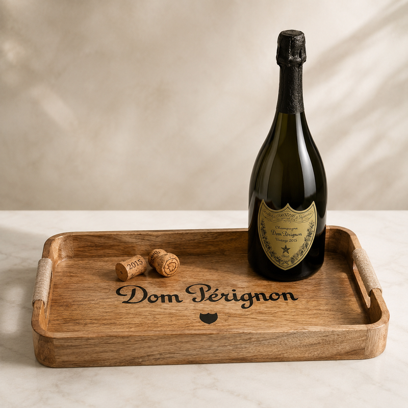 Wooden Serving Trays Dom Pérignon Champagne