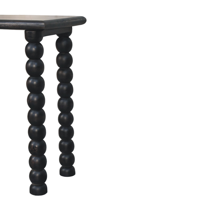 Artisan Furniture Solid Wood Spindle Linear Console, Black