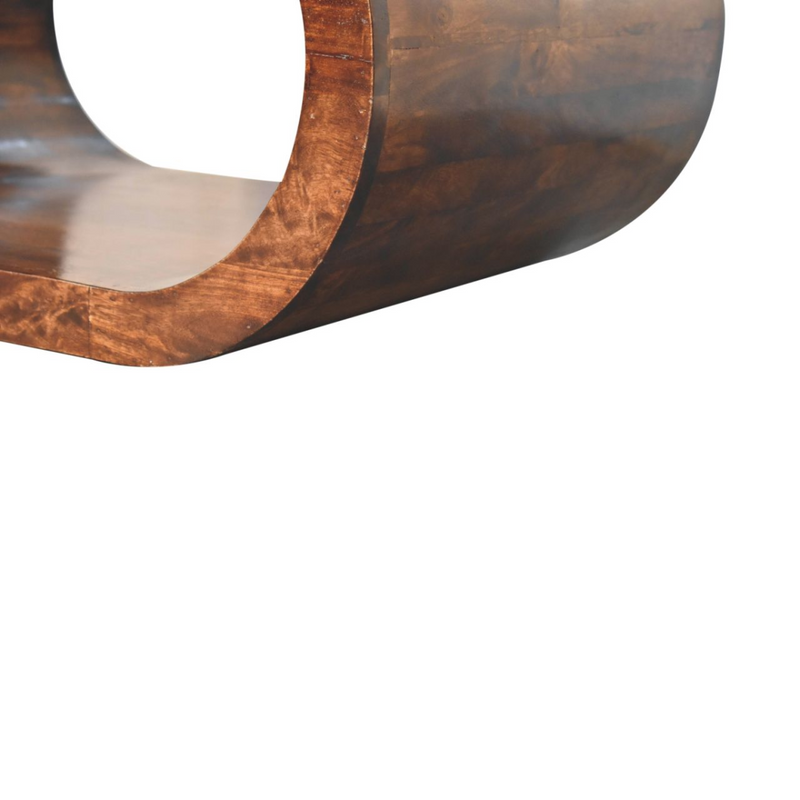 Artisan Furniture Solid Wood California Amaya California Walnut Coffee Table, Brown, Open Slot
