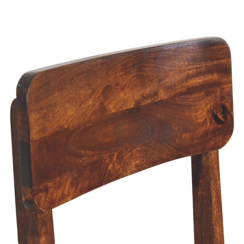 Artisan Furniture Solid Mango Wood Classic Chestnut Dining Chair