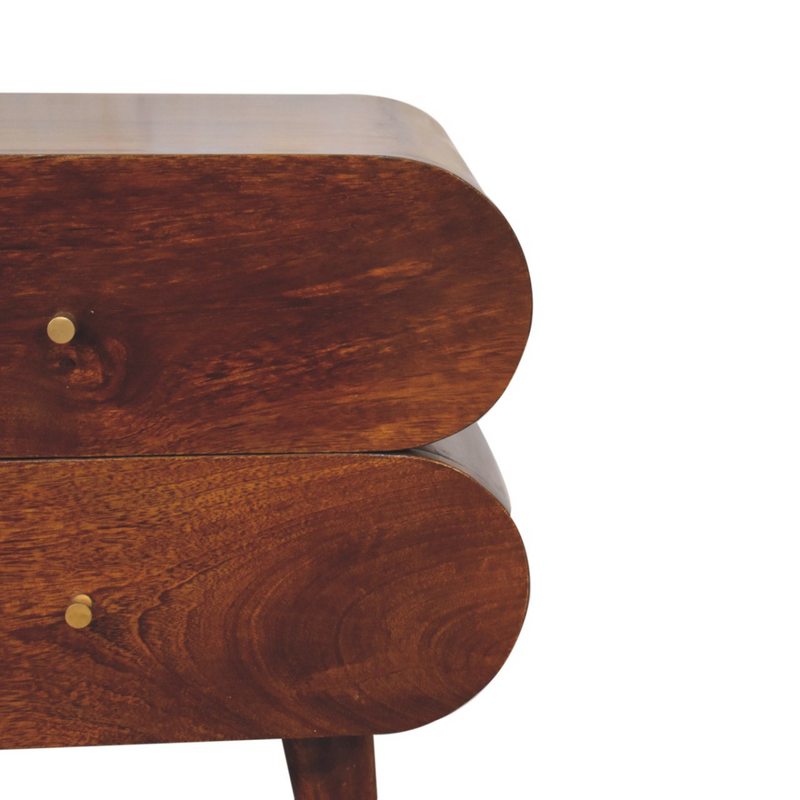 Artisan Furniture Solid Wood Bubble Chestnut Bedside